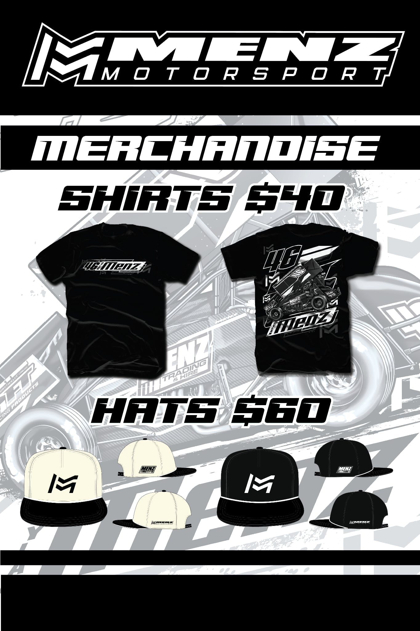Menz - Locked Down Snapback (White or Black)