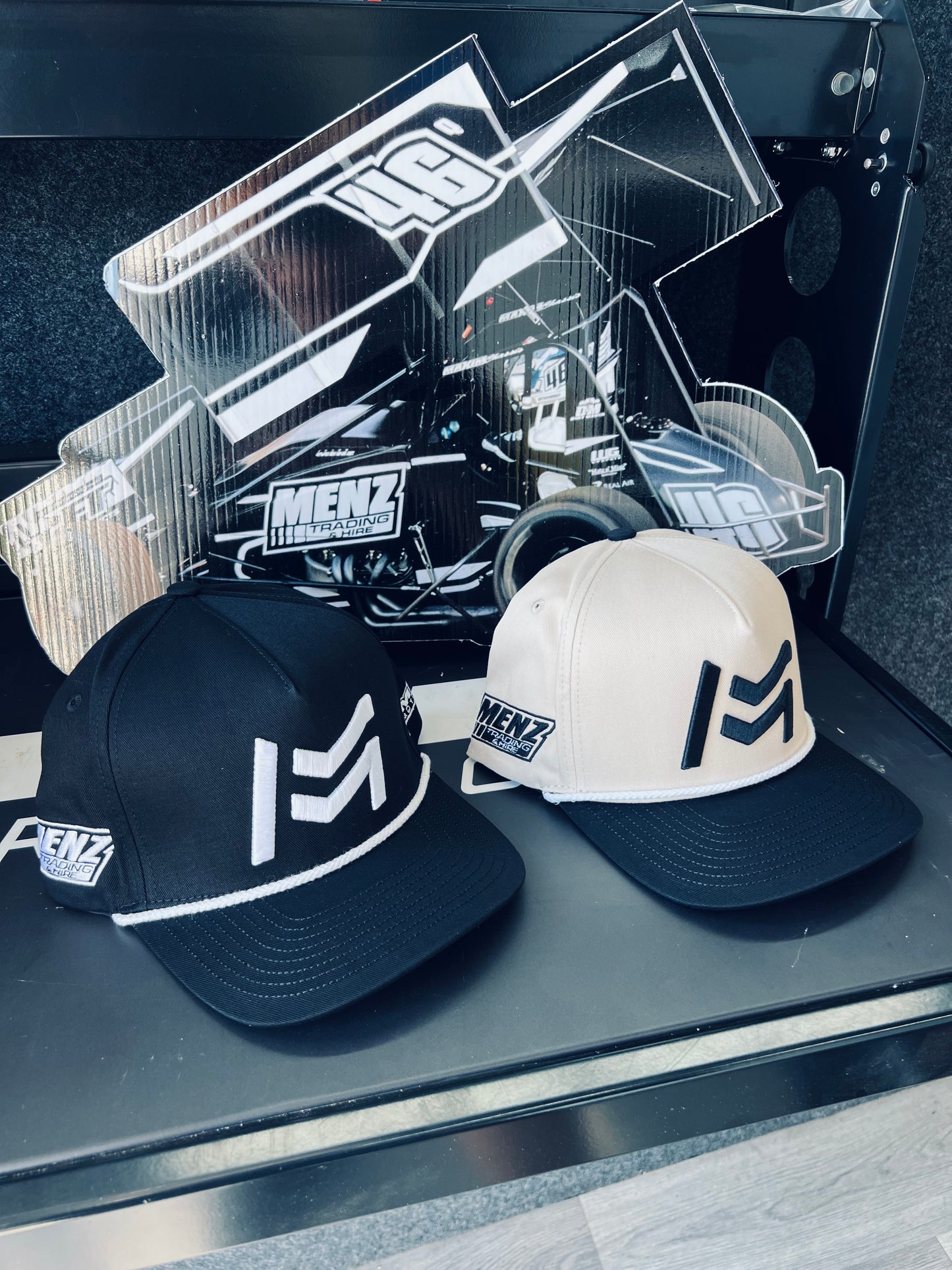 Menz - Locked Down Snapback (White or Black)